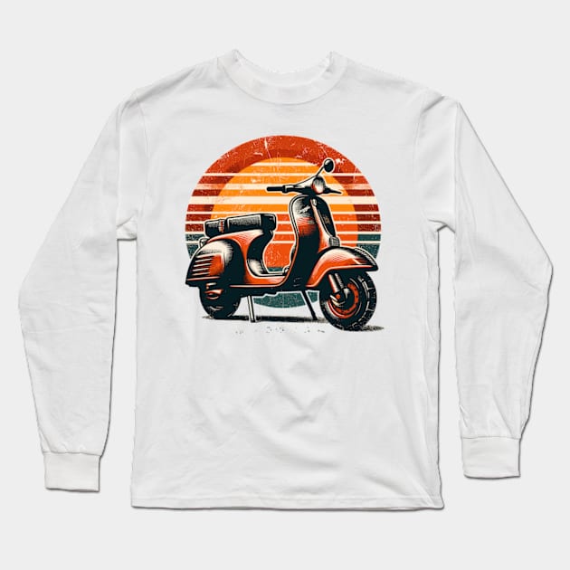 Piaggio Vespa Long Sleeve T-Shirt by Vehicles-Art